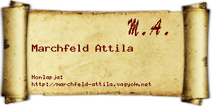 Marchfeld Attila névjegykártya